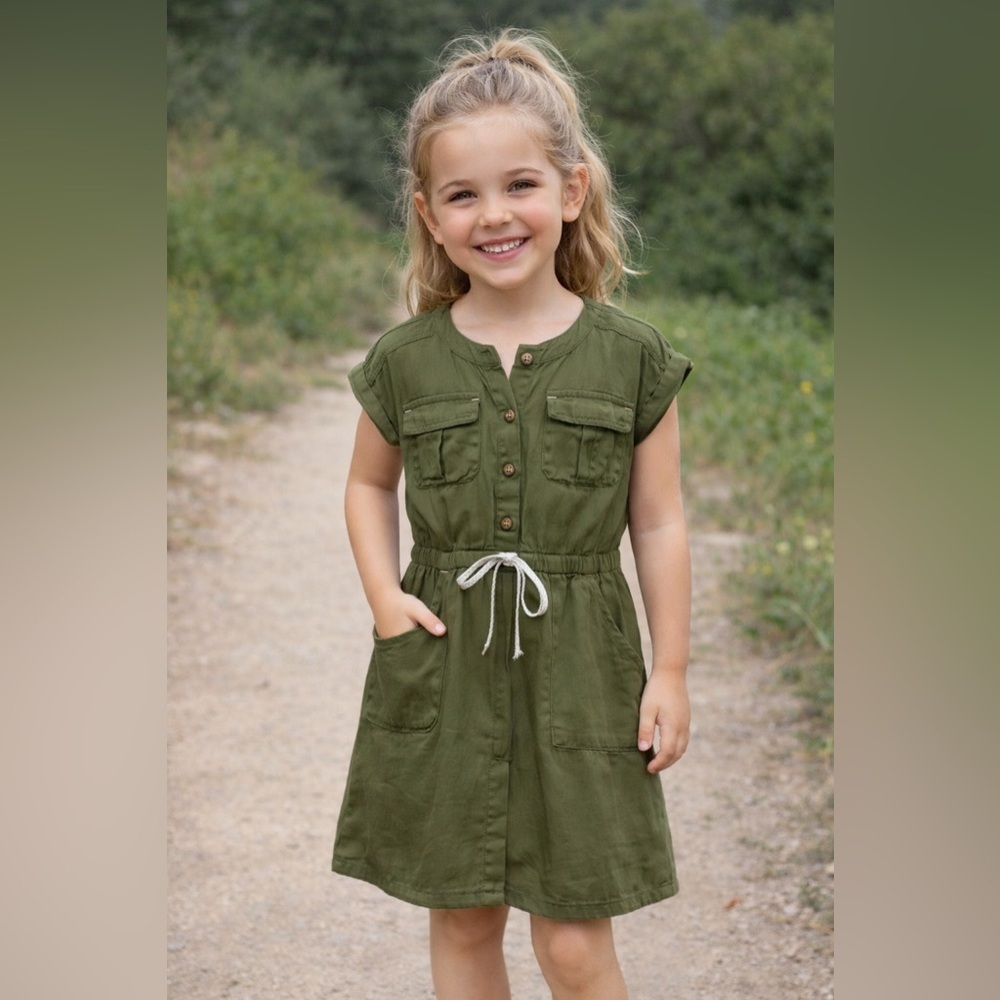 Carter’s Olive Green Utility Dress – Size 5T‎